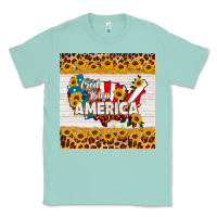 Seafoam god bless america square coaster Classic Tee - HRA Design Shop