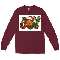 Burgundy christmas heifer joy Long Sleeve Tee - FaDigitalArtStudio
