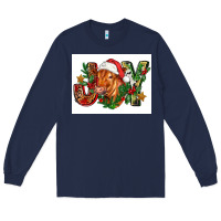 Navy christmas heifer joy Long Sleeve Tee - FaDigitalArtStudio