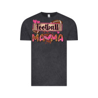 Vintage Black football mama with leopard Vintage Tee - Zillion Design Studio