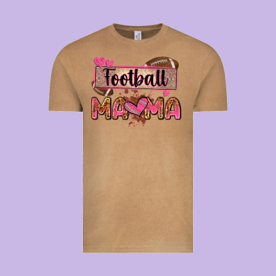 Football Mama With Leopard Vintage Tee Designed By Zillion Design Studio