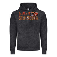 Vintage Black football grandma with leopard Vintage Hoodie - texasbilliewilder