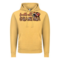Vintage Mustard football grandma with leopard Vintage Hoodie - texasbilliewilder