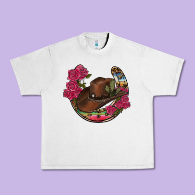 Western Serape Horseshoe Urban Heavy Tee Designed By Ranaportraitstore