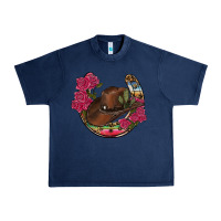 Navy western serape horseshoe Urban Heavy Tee - RanaPortraitStore
