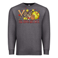 Charcoal Heather rub some dirt on it softball Premium Sweatshirt - MaliasSmallBusiness