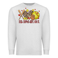 Oatmeal Heather rub some dirt on it softball Premium Sweatshirt - MaliasSmallBusiness