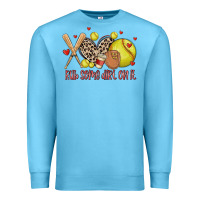 Ocean Blue rub some dirt on it softball Premium Sweatshirt - MaliasSmallBusiness