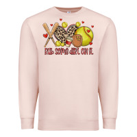 Pale Pink rub some dirt on it softball Premium Sweatshirt - MaliasSmallBusiness