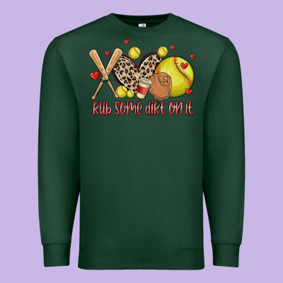 Rub Some Dirt On It Softball Premium Sweatshirt Designed By Maliassmallbusiness