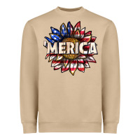 Mushroom merica with sunflower Heavyweight Sweatshirt - texasbilliewilder