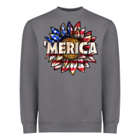 Storm merica with sunflower Heavyweight Sweatshirt - texasbilliewilder