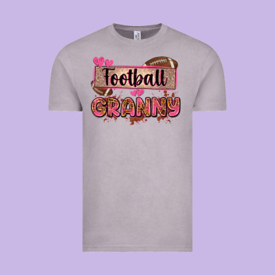 Football Granny With Leopard Vintage Tee Designed By Zillion Design Studio