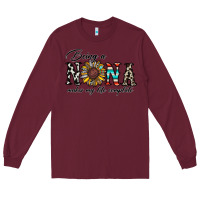 Burgundy being nana makes my life complate Long Sleeve Tee - CowhideDigitalArt