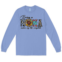 Colony Blue being nana makes my life complate Long Sleeve Tee - CowhideDigitalArt