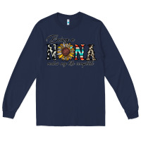 Navy being nana makes my life complate Long Sleeve Tee - CowhideDigitalArt