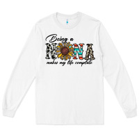 White being nana makes my life complate Long Sleeve Tee - CowhideDigitalArt