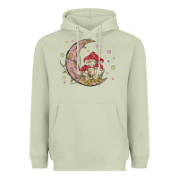 Matcha moon and mushrooms Heavyweight Hoodie - MaliasSmallBusiness