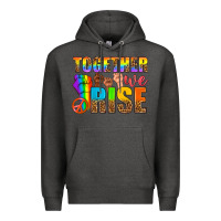 Charcoal Heather Western LGBTQ+ Together We Rise Premium Hoodie - BundleAndBundleShop