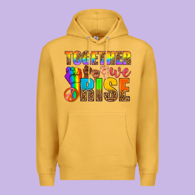 Western Lgbtq+ Together We Rise Premium Hoodie Designed By Bundleandbundleshop
