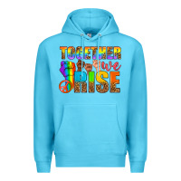 Ocean Blue Western LGBTQ+ Together We Rise Premium Hoodie - BundleAndBundleShop