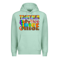 Seafoam Western LGBTQ+ Together We Rise Premium Hoodie - BundleAndBundleShop