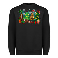 Black christmas trees with football Heavyweight Sweatshirt - Zillion Design Studio