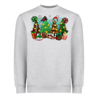 Christmas Trees With Football Heavyweight Sweatshirt | Teevron