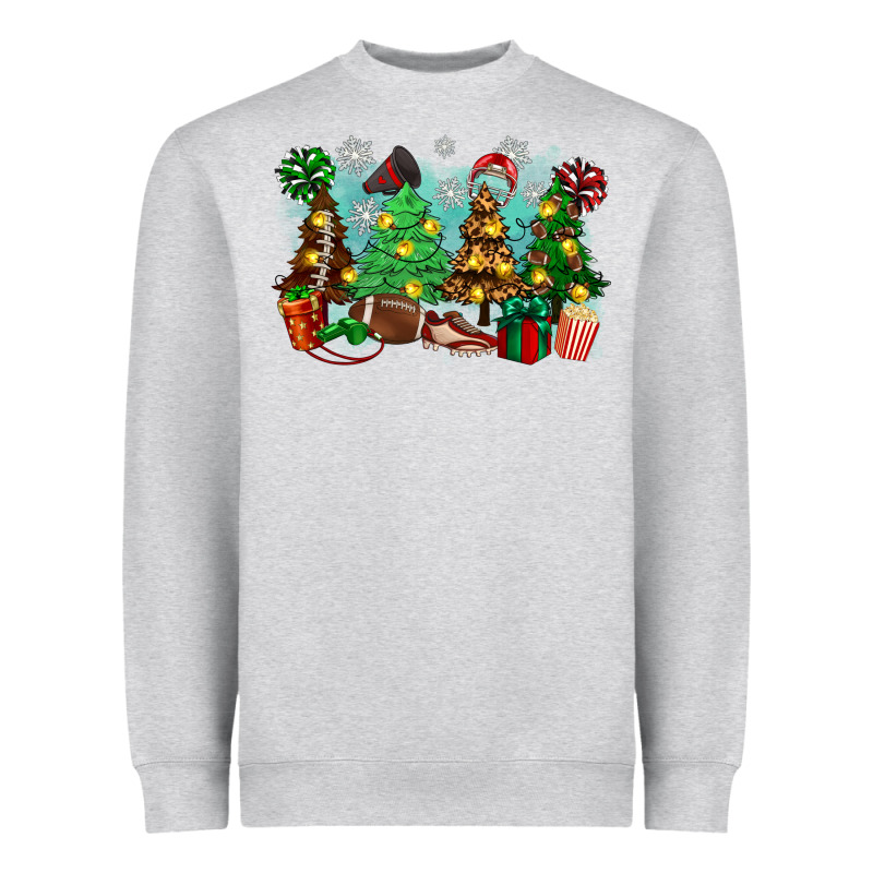 Christmas Trees With Football Heavyweight Sweatshirt by Zillion Design Studio | Teevron