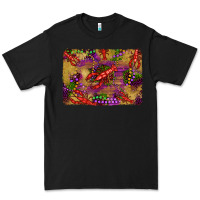 Black mardi gras crawfısh leopard wood and glitter background Premium Tee - Artiststas