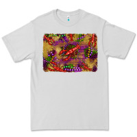 Mardi Gras Crawfısh Leopard Wood And Glitter Background Premium Tee | Teevron