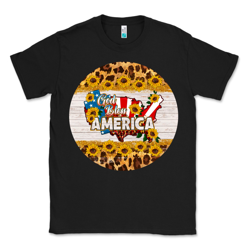 God Bless America Round Coaster Classic Tee by HRA Design Shop | Teevron