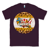Plum god bless america round coaster Classic Tee - HRA Design Shop