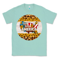 Seafoam god bless america round coaster Classic Tee - HRA Design Shop