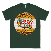 Sports Green god bless america round coaster Classic Tee - HRA Design Shop