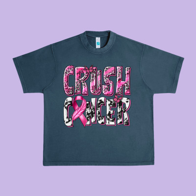 Crush Cancer Urban Heavy Tee Designed By Texasbilliewilder