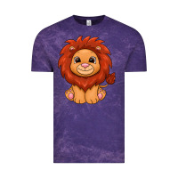 Cloud Purple lion Vintage Tee - texasbilliewilder