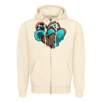 Sandshell love turquoise hearts Zipper Hoodie - Jasminsmagicworld