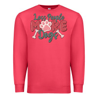 Cardinal less people more dogs Premium Sweatshirt - MaliasSmallBusiness