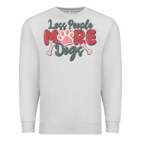 Dove Grey less people more dogs Premium Sweatshirt - MaliasSmallBusiness