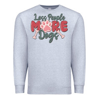 Heather Grey less people more dogs Premium Sweatshirt - MaliasSmallBusiness