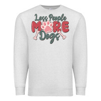 Oatmeal Heather less people more dogs Premium Sweatshirt - MaliasSmallBusiness