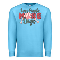 Ocean Blue less people more dogs Premium Sweatshirt - MaliasSmallBusiness