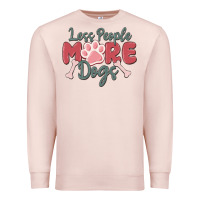 Pale Pink less people more dogs Premium Sweatshirt - MaliasSmallBusiness