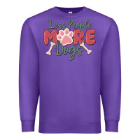 Purple less people more dogs Premium Sweatshirt - MaliasSmallBusiness