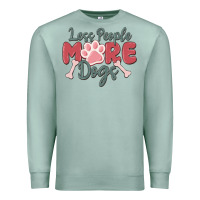 Seafoam less people more dogs Premium Sweatshirt - MaliasSmallBusiness