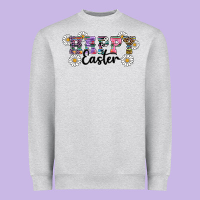 Heavyweight Sweatshirt happy easter daisys