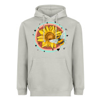 Moon Dust bee and sunflower Heavyweight Hoodie - MaliasSmallBusiness