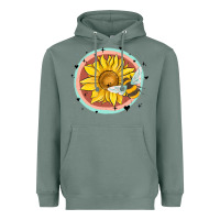 Sage bee and sunflower Heavyweight Hoodie - MaliasSmallBusiness