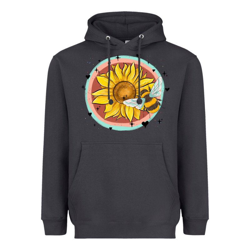 Bee And Sunflower Heavyweight Hoodie by MaliasSmallBusiness | Teevron